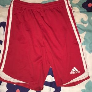 adidas red shorts